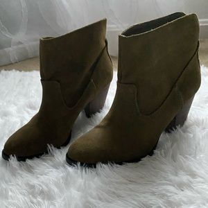 Olive booties size 8